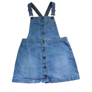 Johnnie B. Boden Girls Size 9/10 Denim Jumper Overall Skirt Dress